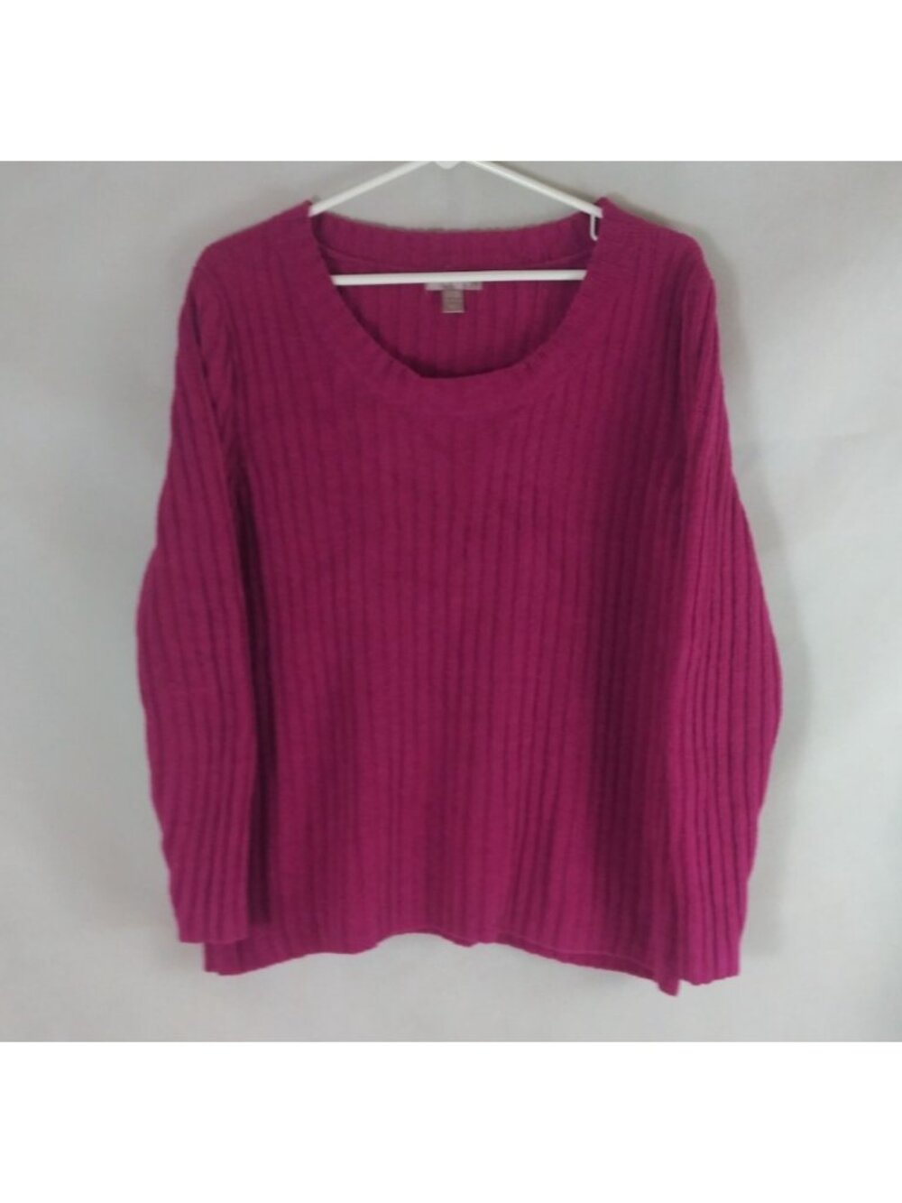 White Stag Lolita Pink Round Neck Sweater Plus Size 2X 18W-20W